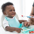 Dr. Brown's Baby Bib with Adjustable Collar and Fox Design, 100% Silicone & Waterproof, Teal/Purple, 2-Pack...