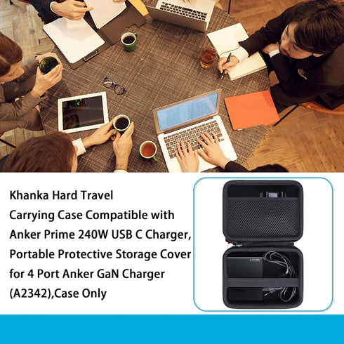 khanka for Anker Prime 240W USB C Charger, Anker GaN Charger traveling case...