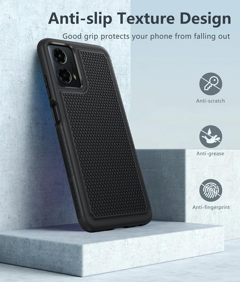 FNTCASE for Motorola Moto G-5G-2024 Case: Dual Layer Heavy Duty Cell Phone Protective Cover Shockproof Rugged with Non-Slip Textured - Military Dr...