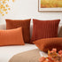 Kevin Textile Set of 2 Fall Pillow Covers Solid Supersoft Corduroy Handmade Decorative Velvet Throw Pillow Cushion Cover for Seasonal Autumn, Burn...