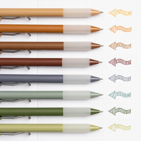 Gel Pens - Earthy, Matte Finish, Smooth Writing, No Bleed - For Journaling, Bible Notes, Drawing - Cute School Supplies, 8 Pack...