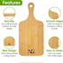 Mini Bamboo Cutting Board with Juice Groove and Handle (8.75inch x 4.25inch); Rounded Bamboo Cutting Board Vegetable Chopping Board Great for Cutt...