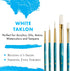 Princeton Art & Brush Princeton Real Value, Series 9100, Paint Brush Sets for Acrylic, Oil & Watercolor Painting, Syn White Taklon (Rnd 3/0, 2, 4,...