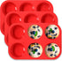 Anaeat Silicone Muffin Pan - 6 Cups Non-Stick Cupcake Molds, Food Grade Silicone Baking Tray for Making Egg Muffin, Cupcake, Quiches, Tart and Des...