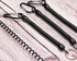 6.89 inch Black Fishing Lanyards Retractable Spiral Spring Lanyard Boating Rope Safety Wire Coiled Tether with Buckle for Pliers Grippers Fish Tac...