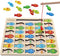 Magnetic Wooden Fishing Game Toy for Toddlers, Alphabet Fish Catching Counting Games Puzzle with Numbers and Letters, Preschool Learning ABC Math ...