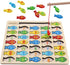Magnetic Wooden Fishing Game Toy for Toddlers, Alphabet Fish Catching Counting Games Puzzle with Numbers and Letters, Preschool Learning ABC Math ...
