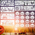 28 pcs Halloween Stencils, lyfLux Painting Stencils Suit, Pumpkin Carving Stencils, for Halloween Decoration, Bars, Haunted Houses, Walls, Murals,...