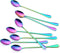 Marco Almond® Long Handle Spoons, Colorful Plated Latte Spoon, Stainless Steel Ice Cream Spoon, Iced Tea, Cocktail Stirring,Tea, Coffee, Milkshake...