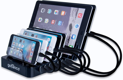 gofanco® Flexible & Durable Silicone Compatible with Apple MFi Certified Charge & sync Cable (Black) for iDevices - 9.8 inches (25cm) (Lightning25...