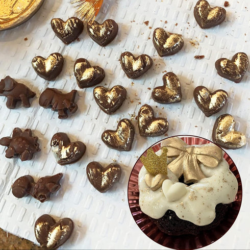 Palksky 255-Cavity Mini Heart Silicone Gummy Mold/Chocolate Drops Mold/Dog Treats Pan/Heart shape Candy Molds for Ganache Jelly Caramels Cookies P...