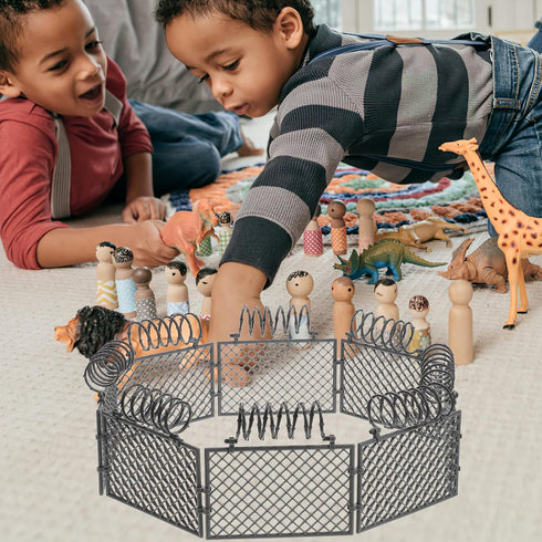 ibasenice Militarys Theme Prop Kids Toys Militarys Fence Toys Kids Scene Fence Model Toy Set Decorative Child Playthings Tabletop Plastic Playthin...