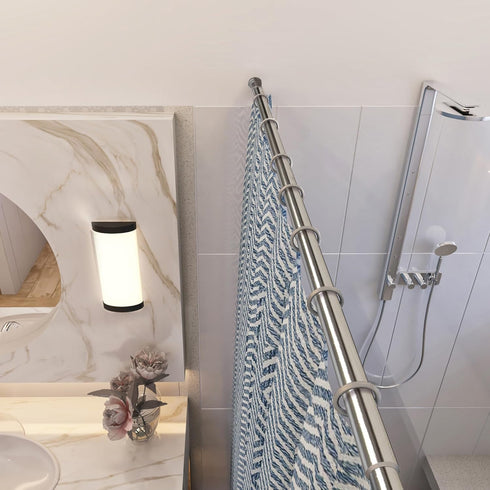 Design House 561019 Classic Adjustable Shower Rod for Bathroom, 36 to 63-inch, Polished Chrome...