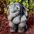 Gray Resin Thinking Gnome Troll Sculpture, Garden Statue Decor for Outdoor Patio Halloween, Christmas Decorations, Parties and Events...