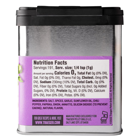 Traeger Grills SPC182 Veggie Rub with Garlic & Herb...