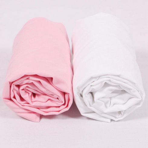 Belsden 2 Pack Microfiber Soft Changing Pad Cover Set, with 2 Considerate Safety Belt Holes, Durable Diaper Change Table Sheet Set for Baby Girls,...