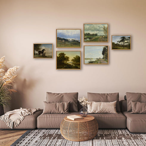 Framed Canvas Wall Art Home Decor Forest in Oil Painting Canvas Prints Wall Decor for Bedroom Bathroom Livingroom Decor Office Wall Art (Landscape...