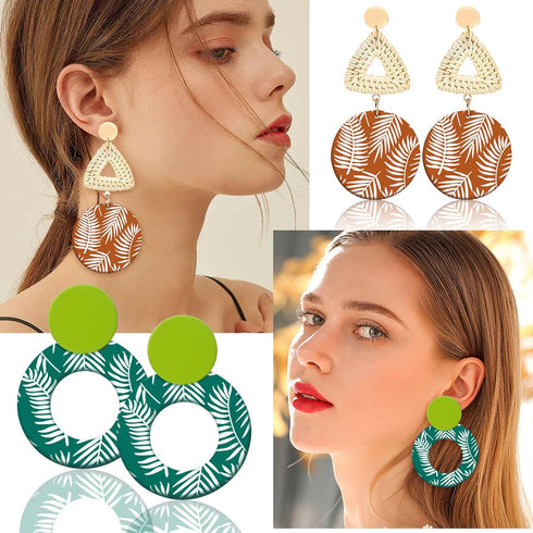 Juome Silk Screen Stencils for Polymer Clay, 3Pcs Reusable Silk Screens Printing Kit with 2Pcs Scrapers, Polymer Clay Tools for Earring Jewelry Ma...