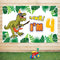 Rawr I'm 4 Backdrop Banner - 4th Dinosaur Birthday Decorations Party Supplies for Boys - 3.9 x 5.9ft...