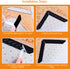 8 pcs Rug Tape, Non Slip Reusable Washable Rug Grippers for Area Rugs, Floor Mats, Hardwood Floors, Tile Floors, Linoleum, Carpets, Black (not App...