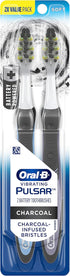 Oral-B Pulsar Battery Toothbrush with Charcoal Infused Bristles, Soft, 2 Count...