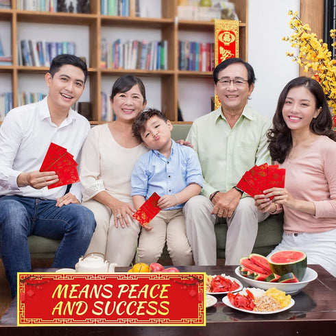 Henoyso Chinese Red Envelope Chinese Red Money Envelopes 2024 New Year Envelopes 3.5 x 6.7'' CNY Red Pocket Envelopes Hongbao for Spring Festival ...