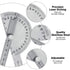 Outus Angle Protractor Angle Finder Ruler Two Arm Stainless Steel Protractor Woodworking Ruler Angle Measure Tool with 0-180 Degrees (30 cm/ 11.8 ...