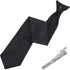 Yolev Men's Clip-On Ties 20 Inches Solid Color Clip-on Neckties Pre-tied Neckties for Wedding Office School Uniform with Tie Clip...
