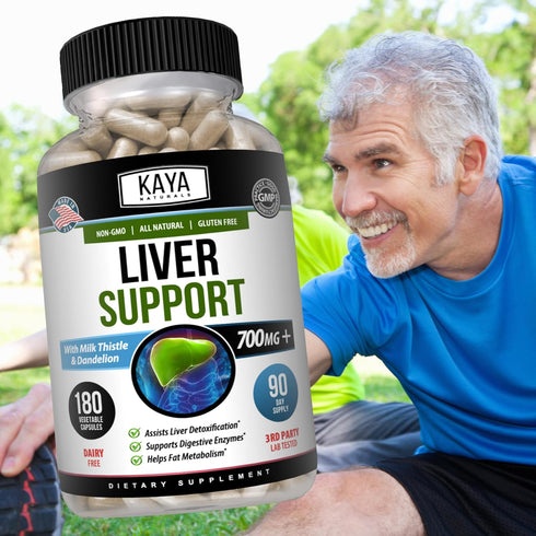 Kaya Naturals Liver Support | Gut Health Supplements for Women and Men | Milk Thistle and Dandelion Root Capsules | Detox Cleanse Liver Supplement...