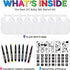 Baby Bibs Set - 2 Ply Knit Terry Solid White Feeder Bibs - Kit Includes, 8 Bibs, 8 Fabric Markers, 8 Stencils, Baby Gifts - Registry For Baby - Ge...