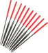 10Pcs Needle File Set Hardened Alloy Strength Steel Files- Mini Needle File Set Includes Round, Tapered Round, Half Round, Barrette, Crossing, Kni...