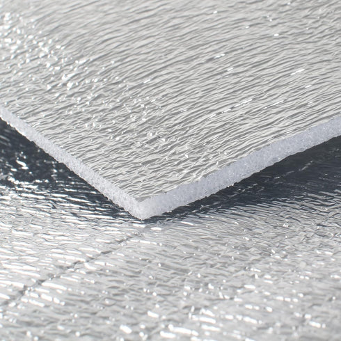 5mm Reflective Insulation Foam Core Radiant Barrier 40“ × 80” Double Side Foil Cold and Heat Shield Thermal Insulation for Ceilings,Walls,Steel Bu...
