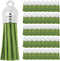 Mandala Crafts 100 Pcs Green Faux Suede Tassels Bulk Keychain Making Supplies - Small Leather Tassels for Charms, Jewelry Making, and DIY Crafts...