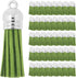 Mandala Crafts 100 Pcs Green Faux Suede Tassels Bulk Keychain Making Supplies - Small Leather Tassels for Charms, Jewelry Making, and DIY Crafts...