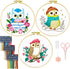 ASTNIC Embroidery Kit for Beginners, 3 Sets Owl Hand Embroidery Kit with Hoop Needle Video Step by Step Instructions DIY Knitting Kit Arts and Cra...