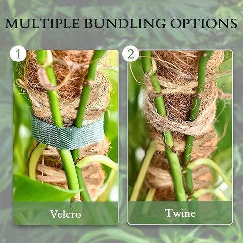2 Pack 25 Inch Coco Coir Moss Poles for Climbing Indoor Plants - Handmade Plant Support for Creepers to Grow Upwards...