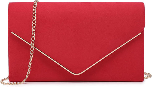 Dasein Women Faux Suede Evening Clutch Bags Formal Party Clutches Wedding Purses Cocktail Prom Clutches...