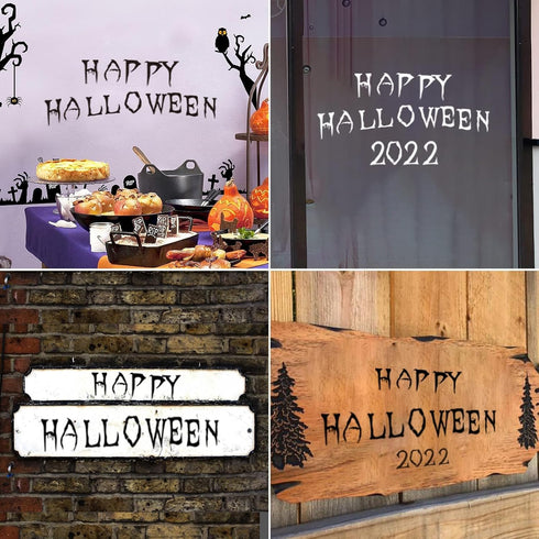 36pcs Halloween Letter Stencils Numbers Stencils Templates Reusable Plastic Alphabet Templates Stencil Set for Halloween Wood, Wall, Fabric,Chalkb...