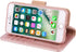 Arae Case for iPhone SE 2022 / iPhone SE 2020 / iPhone 8 / iPhone 7, Wallet Case with Card Holder PU Leather Flip Cover, Rose Gold...