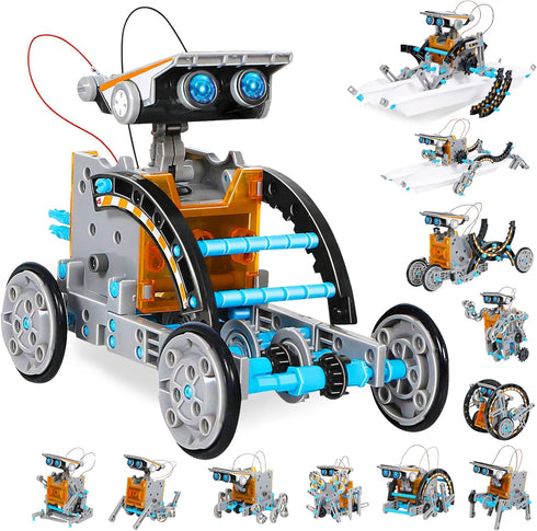 STEM Toys for Boys Ages 8-13, Solar Robot Science Kits for Kids Age 8-12, Educational Building Experiment Projects, Christmas Birthday Gifts for 9...
