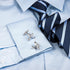 Silver Tone Airplane Cufflinks For Men With Gift Box....