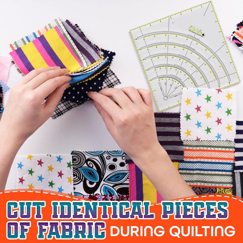Acrylic Square Quilting Ruler - Quilting Rulers for Precision Cutting, Patchwork Crafts & DIY Decor - Easy to Use, 8.1x8.1 Transparent Square Quil...