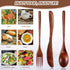 Geiserailie 12 Pcs Wooden Utensils for Eating Wooden Spoon Fork Knife Cutlery Set Kitchen Wood Dinner Flatware Tableware Set Includes Spoon, Fork,...