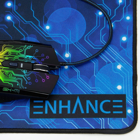ENHANCE Small Gaming Mouse Pad (12.6 x 10.6) - Small Mouse Mat, Anti-Fray Stitching, Non-Slip Rubber Base, Precision Tracking for Mousepad with Sm...