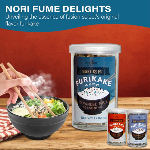 Fusion Select Furikake Rice Seasoning - Katsuo Komi Furikake Seasoning Mix with Shrimp, Bonito Flakes - Japanese Spices Topper for Noodles, Onigir...