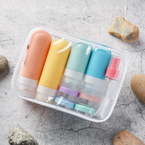 16 Pack Travel Bottles Set - TSA Approved Leak Proof Silicone Squeezable Containers for Toiletries, Conditioner, Shampoo, Lotion & Body Wash Acces...