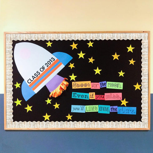 White Wood Bulletin Board Border Trim for Classroom Decoration 36 Feet...