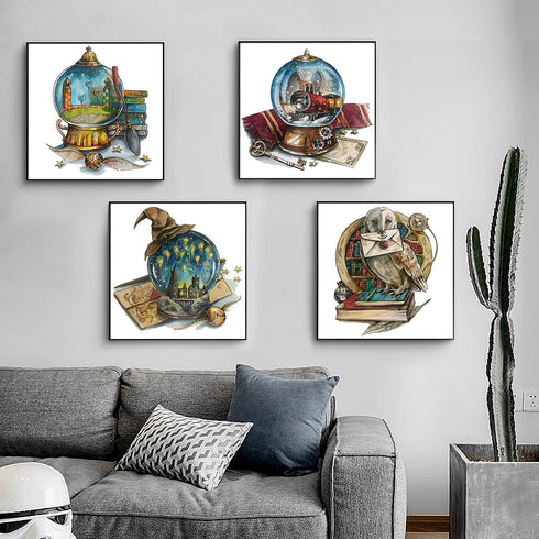 ZuoAnLF 4 Packs Stamped Cross Stitch Kits for Adults,Stamped Cross-Stitch Needlepoint Counted Kits Beginners,Embroidery Kit Arts and Crafts for Ho...