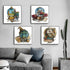 ZuoAnLF 4 Packs Stamped Cross Stitch Kits for Adults,Stamped Cross-Stitch Needlepoint Counted Kits Beginners,Embroidery Kit Arts and Crafts for Ho...