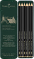 Faber-Castell Pitt Graphite Matte Pencil Set, Metal Tin of 6 Graphite Pencils, Sketching and Drawing Pencil Set (B, 4B, 6B, 8B, 10B, 12B)...